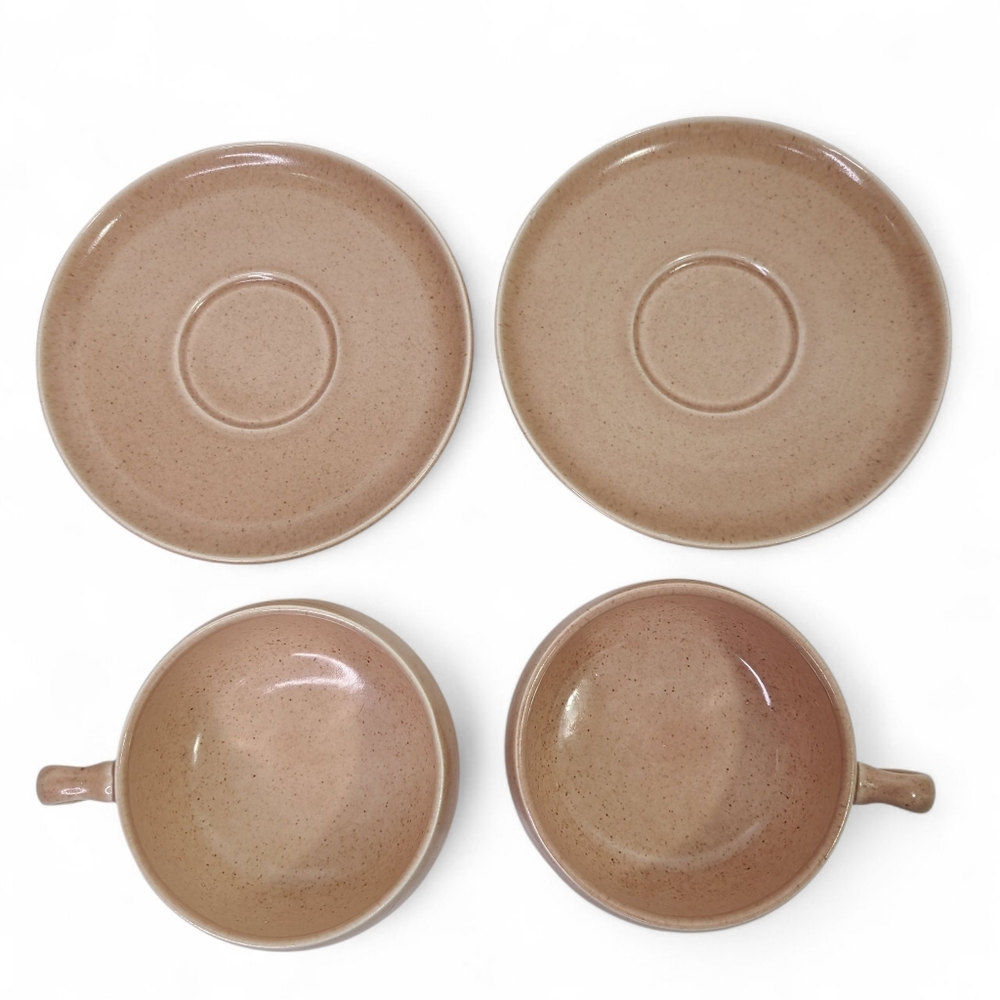 RUSSEL WRIGHT Mid Century Modern Cups and Saucers in Pink 40s 50s - Picture 5 of 8